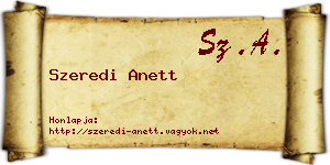 Szeredi Anett névjegykártya